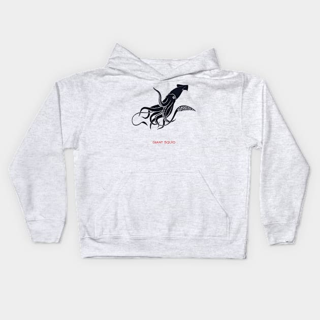 Giant squid Kids Hoodie by masha